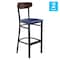 Flash Furniture Blue Vinyl Barstool with Walnut Wood Back, 2PK 2-XU-DG6V6BLV-WAL-GG - alternate 10